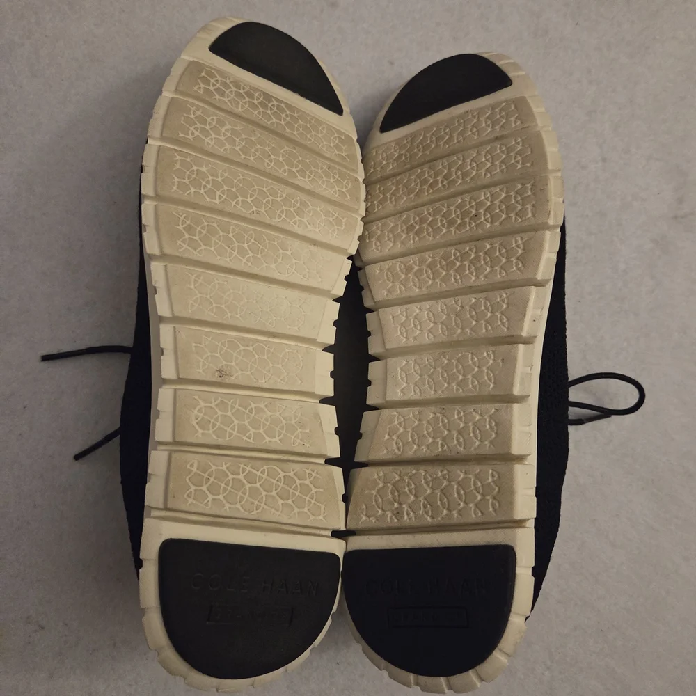 Cole Haan Zerogrand W06723 Women’s 10 B Black Knit‎ Lace Up Oxford Sneakers...